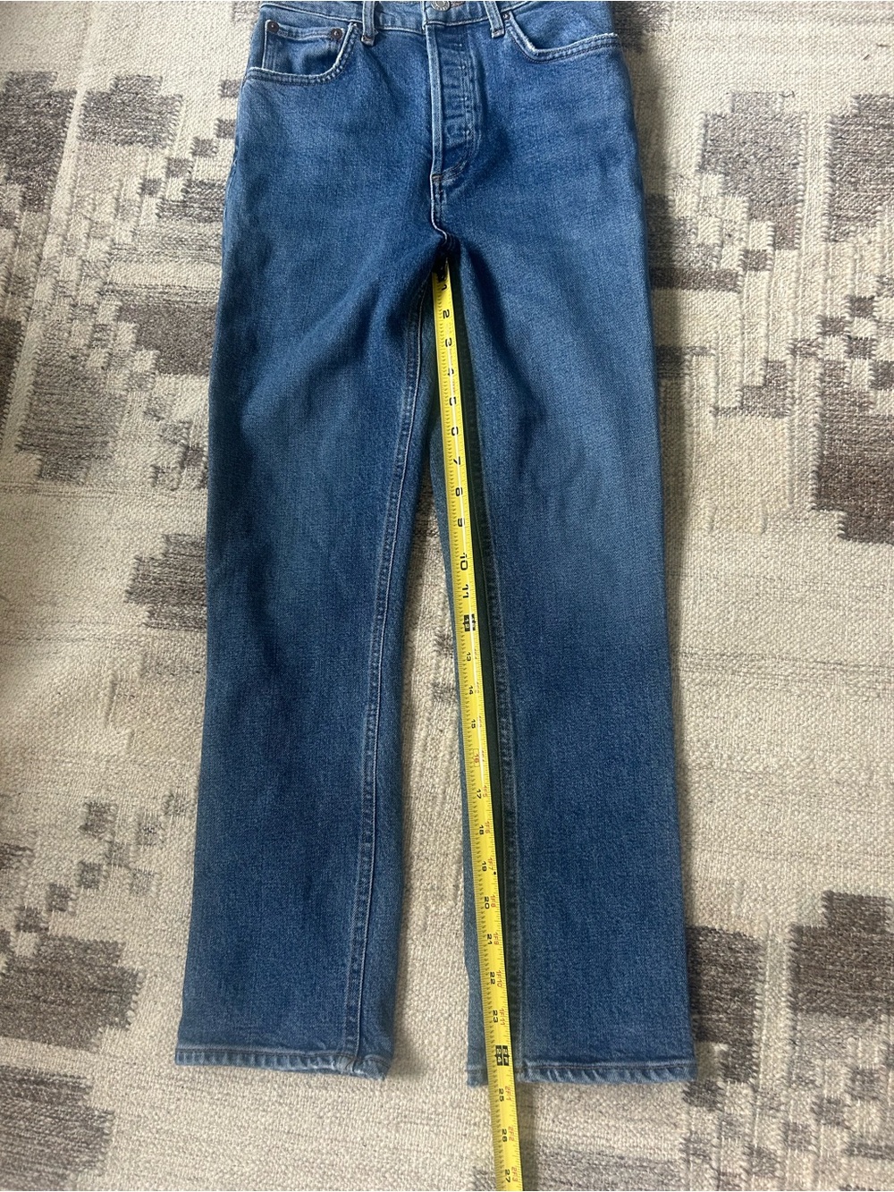 AGOLDE RILEY HIGH RISE STRAIGHT CROP (STRETCH) in Transfer, Size 24